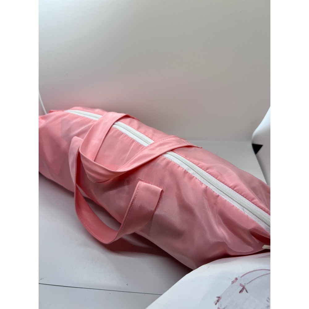 YOMECHEO Crib Tent Safety Net Canopy for Standard Cribs Pink with Carry Bag